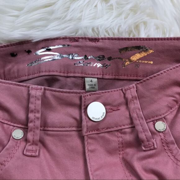 Seven7 Mauve High Rise Skinny Skin Fit Denim Jeans Size 4 - Picture 7 of 8
